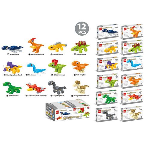 Bulk Dinosaur Puzzle Bricks