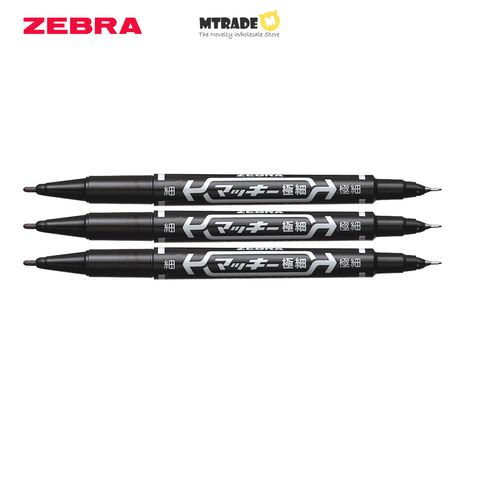 B-MO-120-MC Fine Extra Fine Double-Sided Permanent Marker Black 3pcs