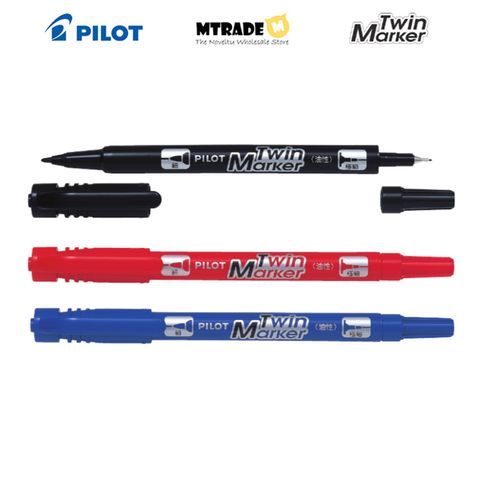Pilot Extra Fine Fine Double-Sided Permanent Twin Marker PMEF12KEU