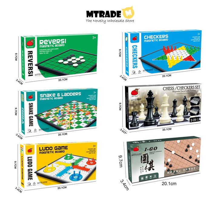 Medium Magnetic Board Game Reversi Snakes & Ladders LUDO Chinese Checkers Chess Checkers I-Go MT