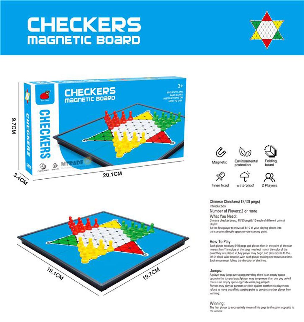 Medium Magnetic Chinese Checkers Board Game MTTAR728711 MT
