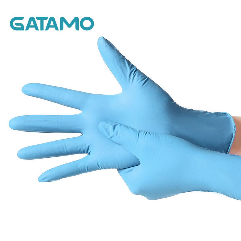 Disposable Blue Nitrile Gloves 2