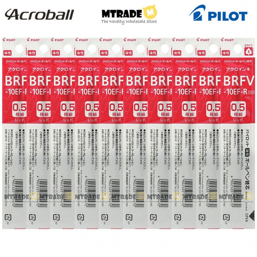 Acroball ballpoint pen Refill (0.5mm) Red BRFV-10EF-R (BULK) MT 1200