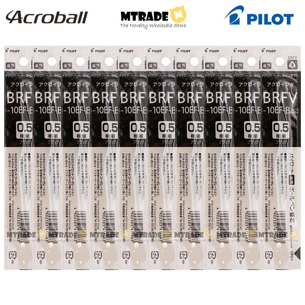Acroball ballpoint pen Refill (0.5mm) Black BRFV-10EF-B (BULK) MT 1200