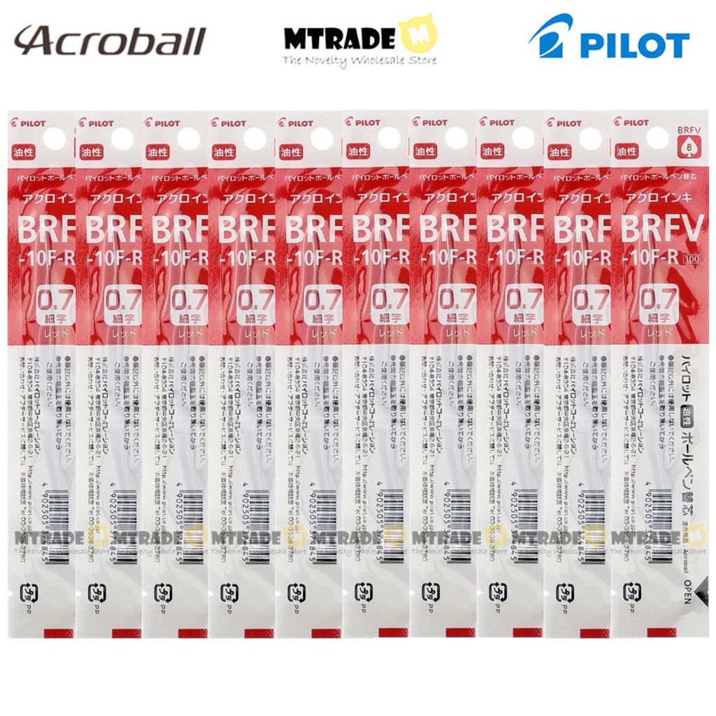 Acroball ballpoint Refill (0.7mm) Red BRFV-10F-R (BULK) MT