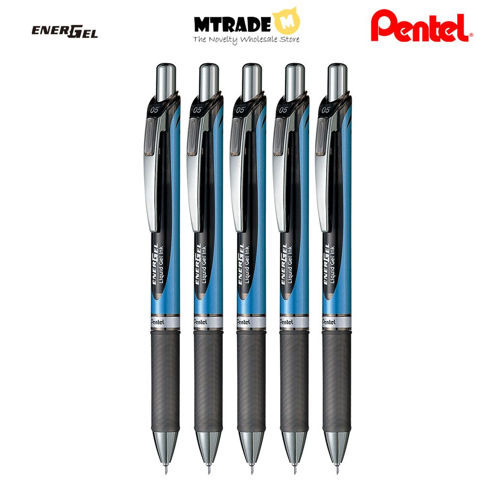 Pentel EnerGel Retractable Gel Roller Pen 0.5mm BLN75-A Bundle