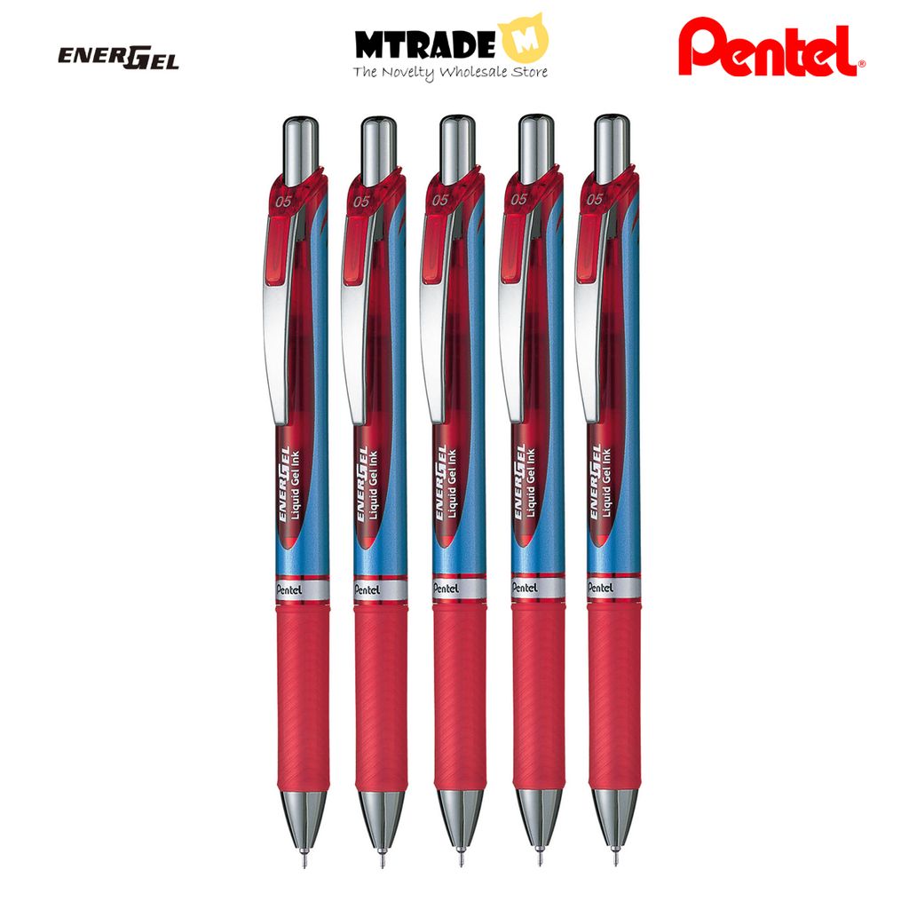 Pentel EnerGel Retractable Gel Roller Pen 0.5mm BLN75-B Bundle