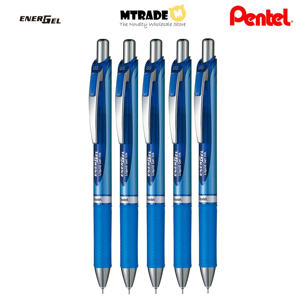 Pentel EnerGel Retractable Gel Roller Pen 0.5mm BLN75-C Bundle