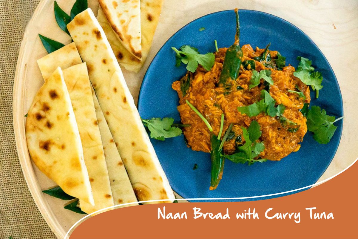 Naan Bread with Curry Tuna