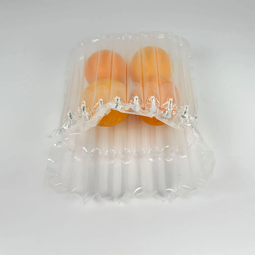 氣柱袋包裝柳橙,防撞緩衝保護水果完整運送