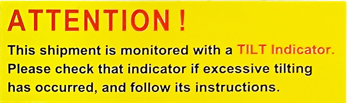 Tilt Indicator 3in1 Alert Sticker