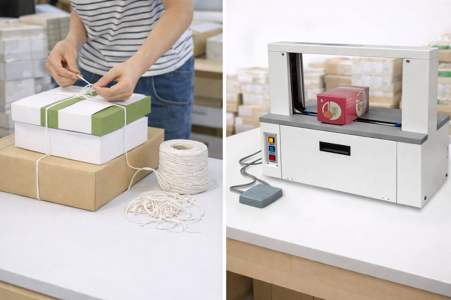 人工打包效率卡關？束帶打包機如何改善出貨流程