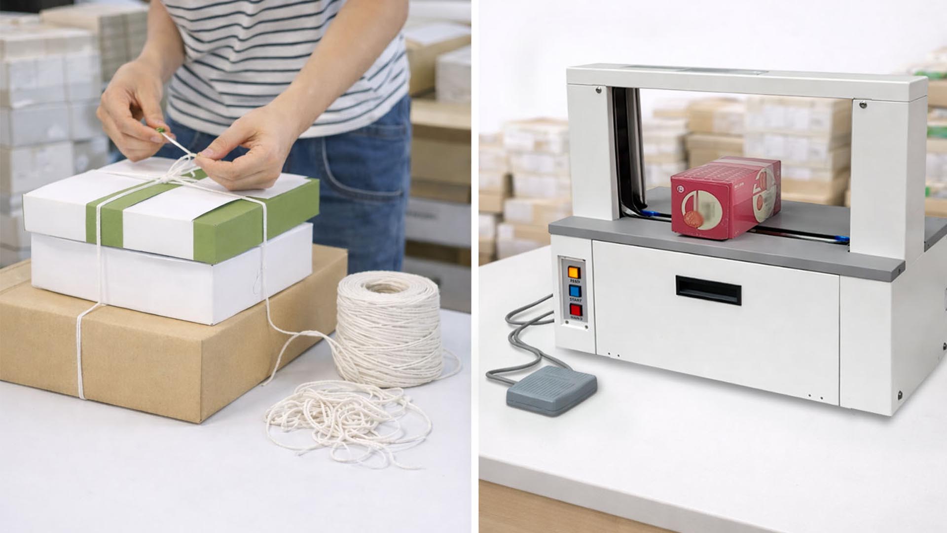 人工打包效率卡關？束帶打包機如何改善出貨流程