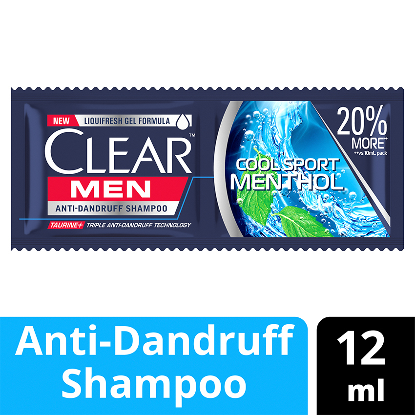 HERO 67834798 Clear Men Anti Dandruff Shampoo Cool Sport Menthol 12ML.jpg.jpg