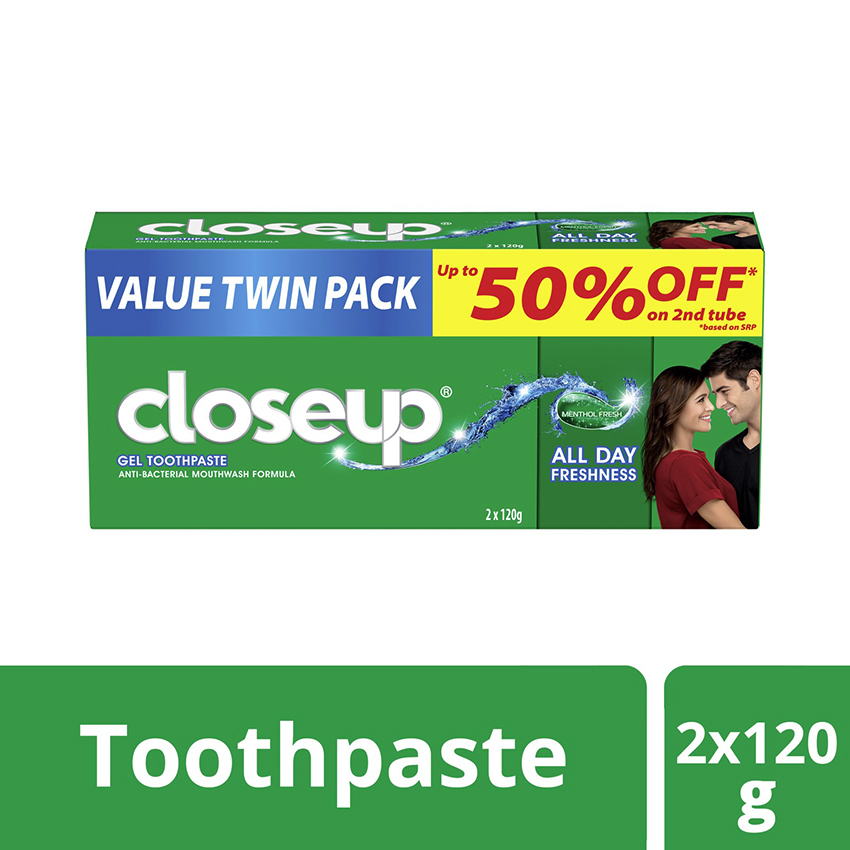 HERO 67958848 Close Up Anti-Bacterial Toothpaste Menthol Fresh 120ML 2x.jpg