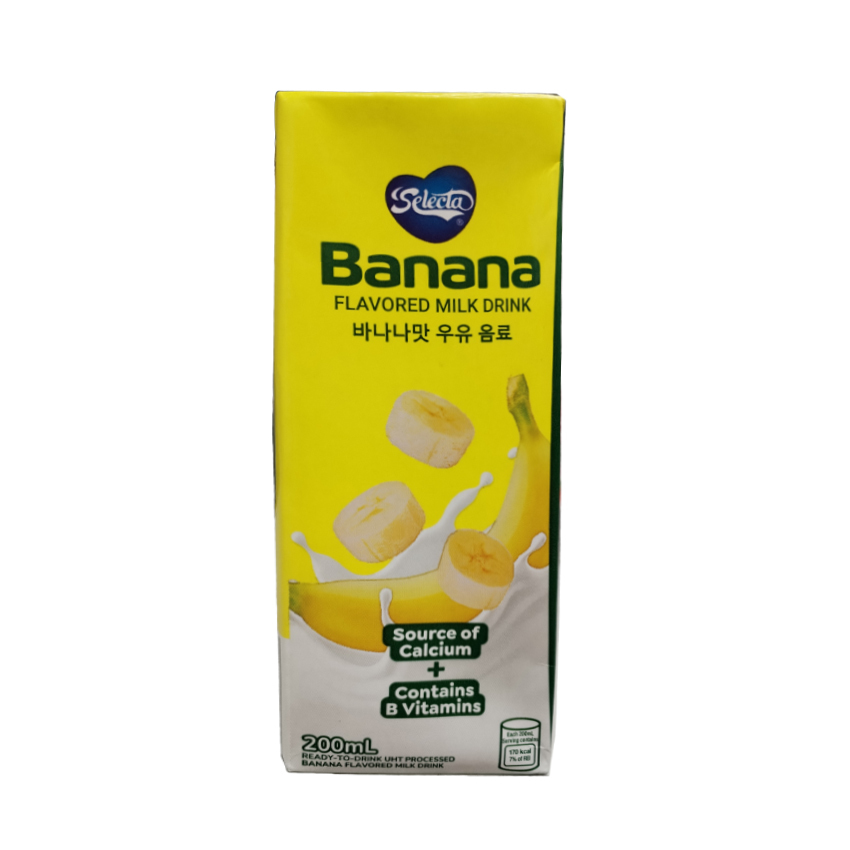 Selecta Banana Flavored Milk 200mL Citimart