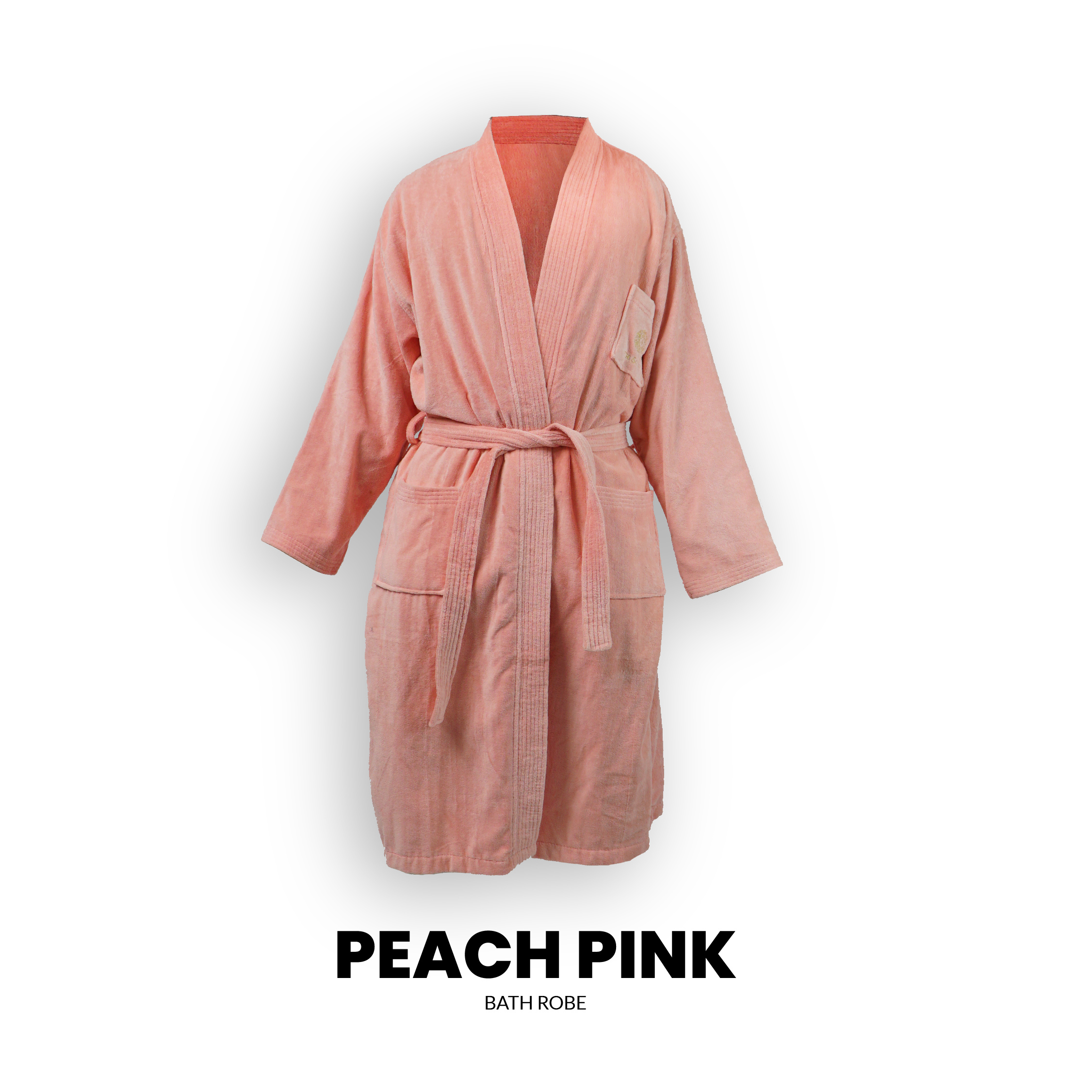 bath robe-peach pink