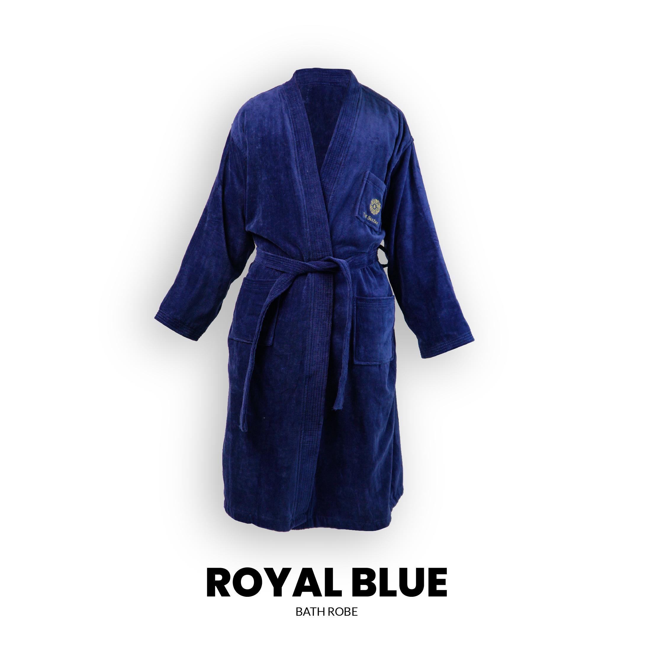 bath robe-royal blue