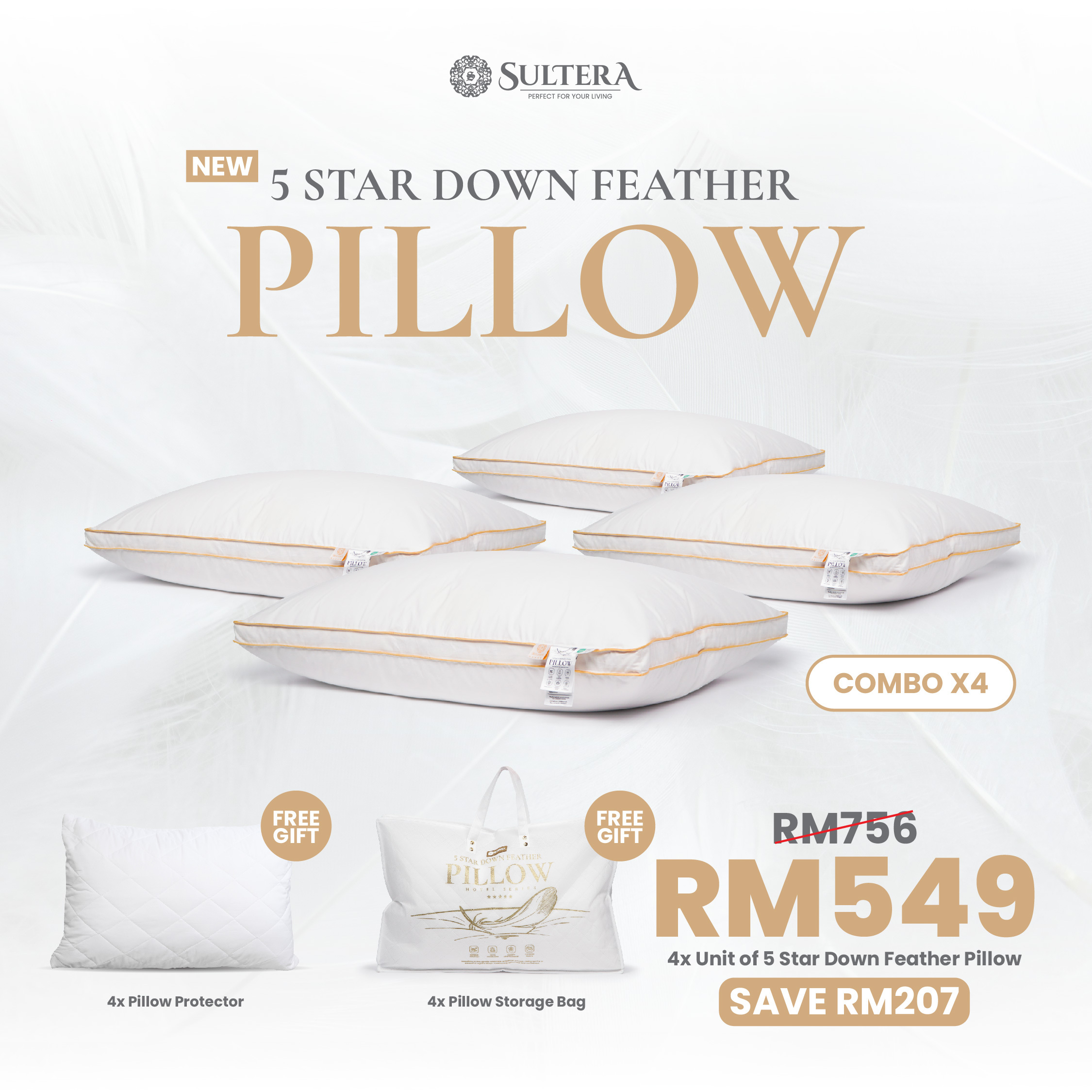 Feather Pillow - Price-X4