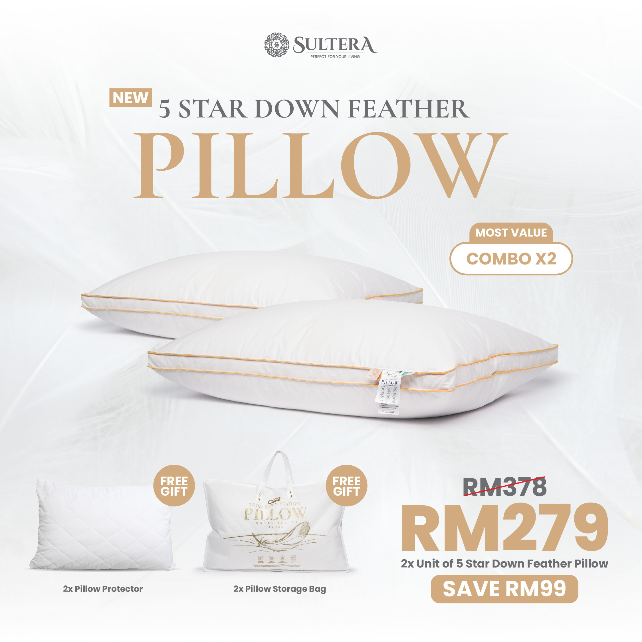 Feather Pillow - Price-X2