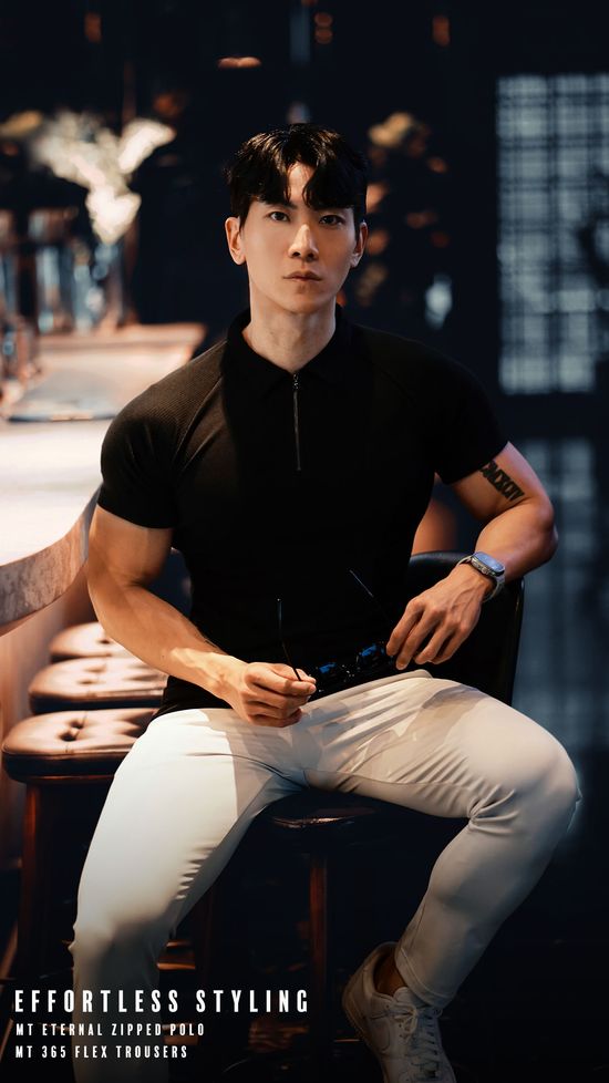 MT Eternal Zipped Polo | MUSCLE TAILOR | Muscle Fit Design For Men 健身時尚品牌