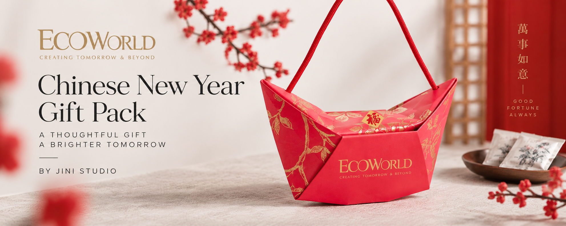 Turning Premium Tea Bags Into a Festive Chinese New Year Gift: EcoWorld's Custom 红包元宝 Gift Pack