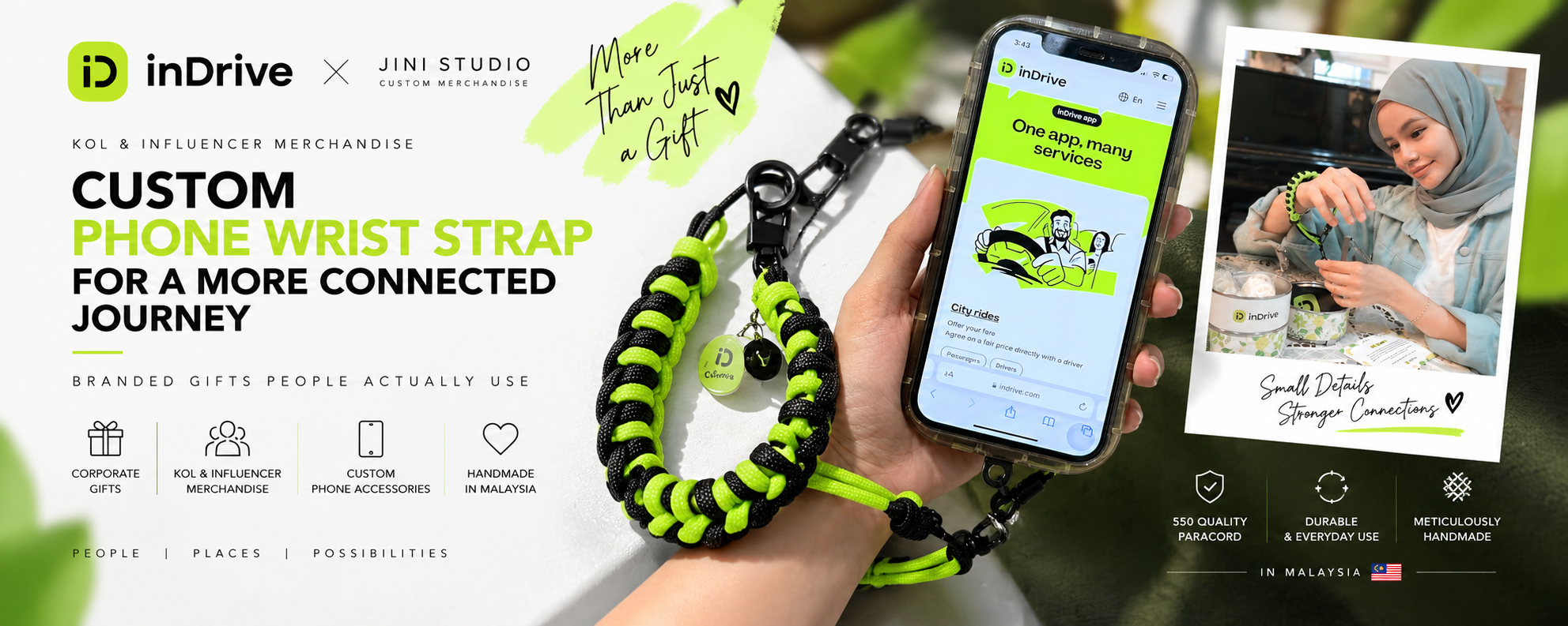 Custom Phone Wrist Straps for inDrive KOL & Influencer Gifting