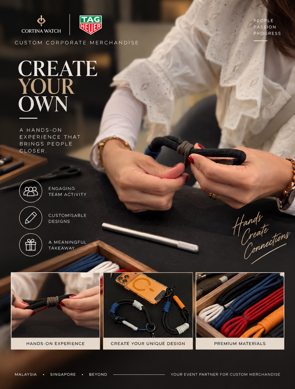 TAG Heuer VIP Session custom premium phone wristlet for corporate event gifts and luxury door gifts