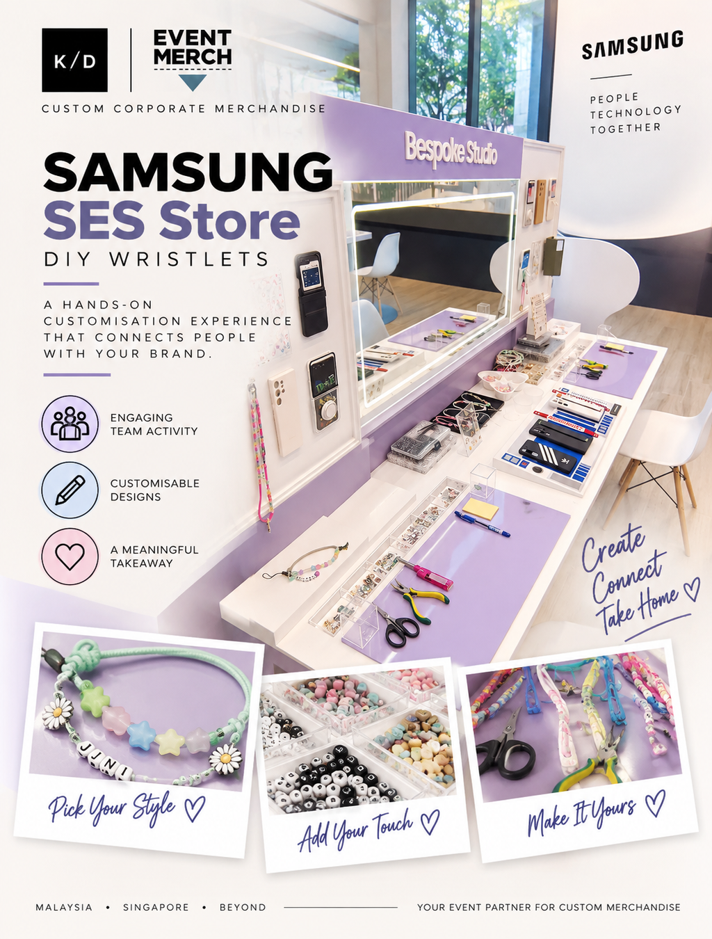 Samsung SES personalised phone wristlet DIY event workshop across Klang Valley shopping malls