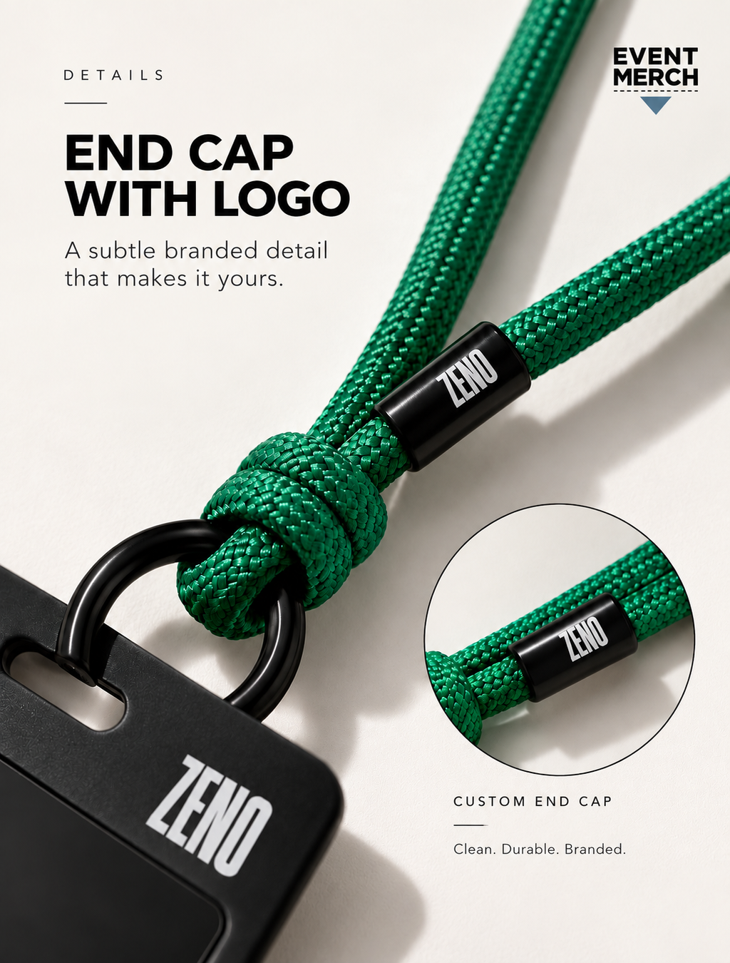 ZENO custom logo staff lanyards for corporate events, conferences, employee merchandise and branded gifts