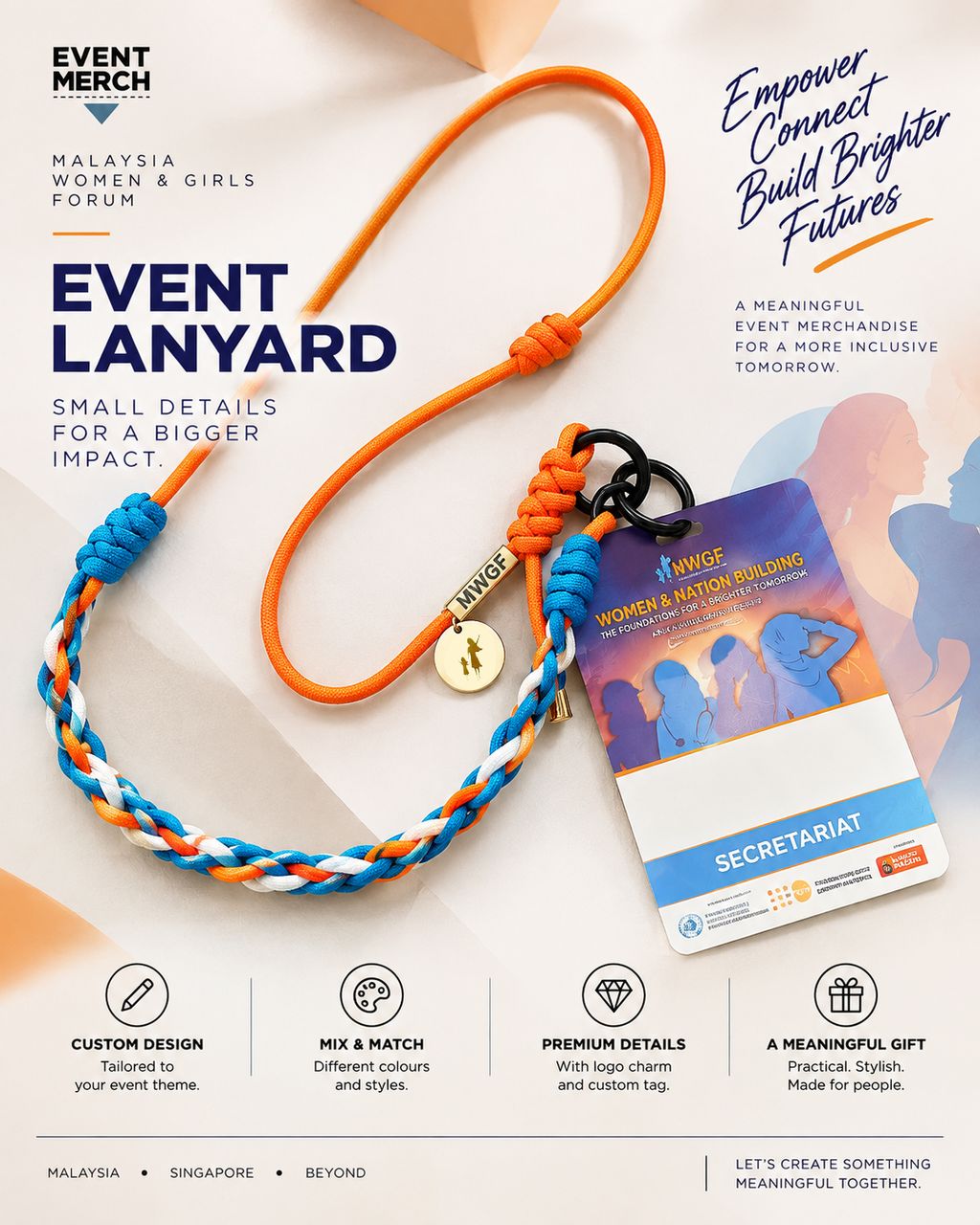 Custom corporate gift and event merchandise lanyard Malaysia Singapore