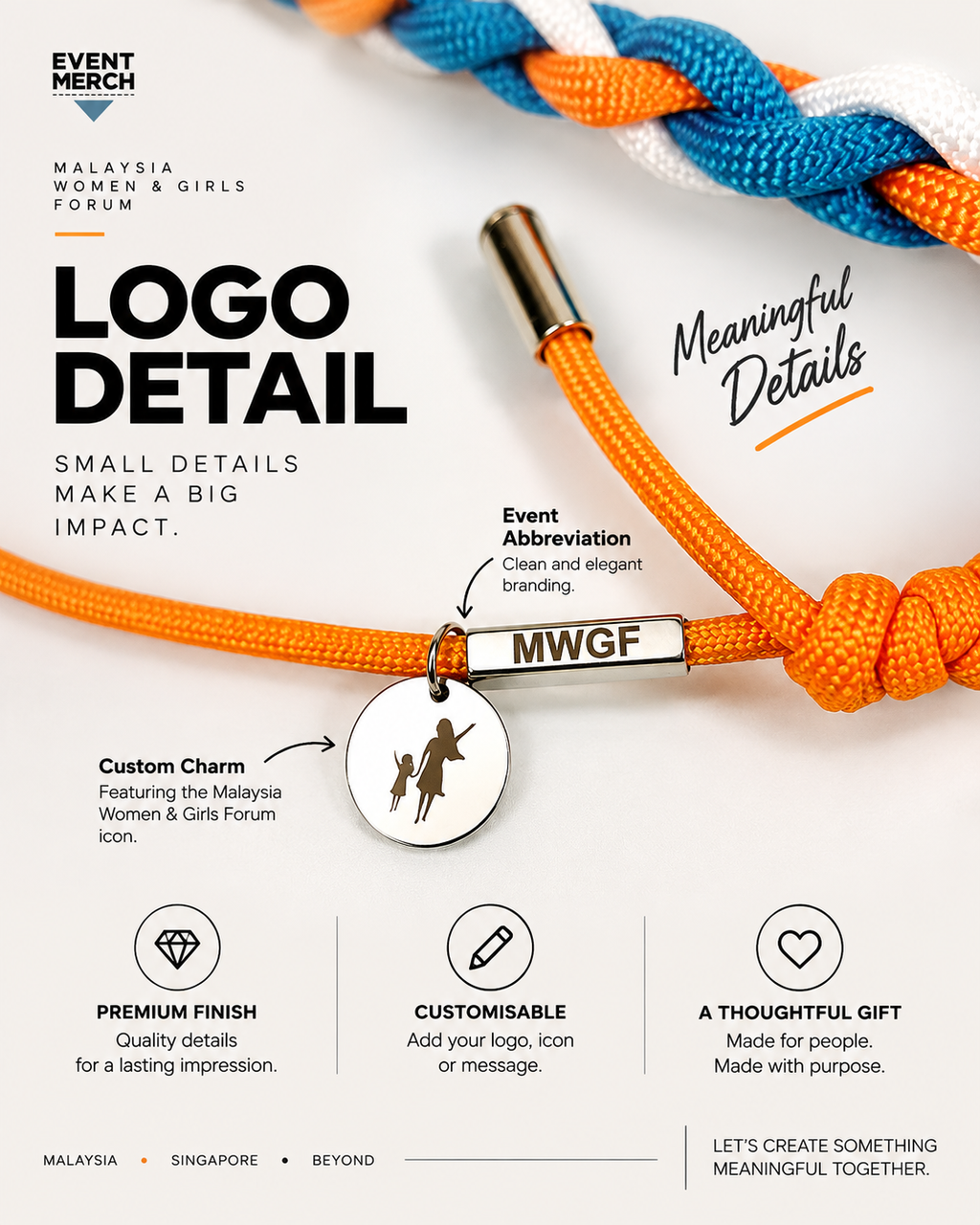 Custom event merchandise and branded lanyard for corporate events Malaysia Singapore
