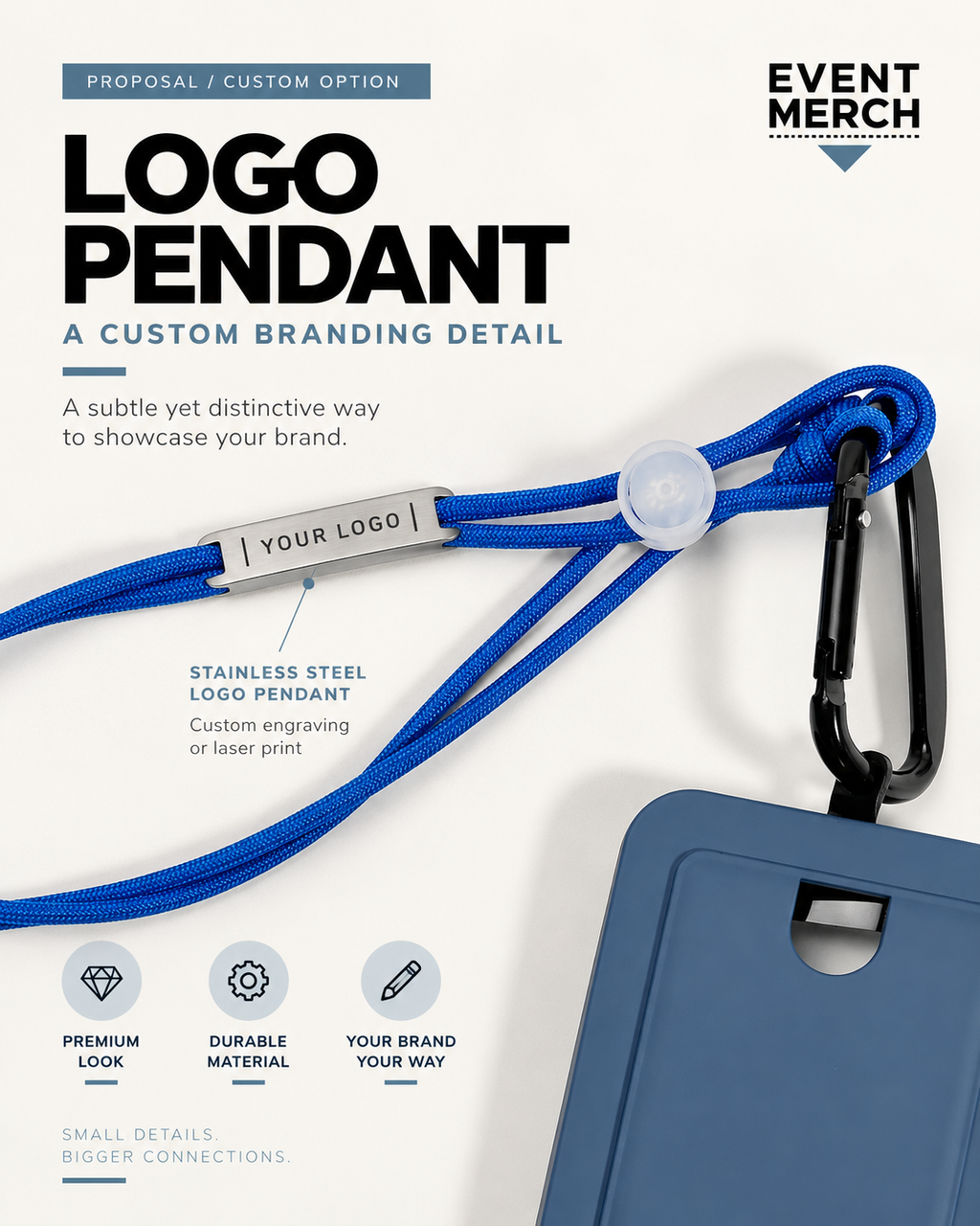 Multipurpose custom corporate lanyard made with 550 paracord for UNDP event proposal, designed for ID tags, phone, keys, sunglasses, tumbler and purse use in Malaysia and Singapore