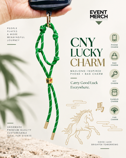Custom CNY mahjong-inspired multipurpose charm for corporate gifts, event merchandise and door gifts in Malaysia and Singapore
