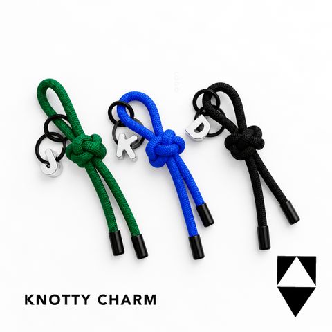 Personalised 8mm paracord charm with free initial letter for bag, phone and keys, handmade in Malaysia