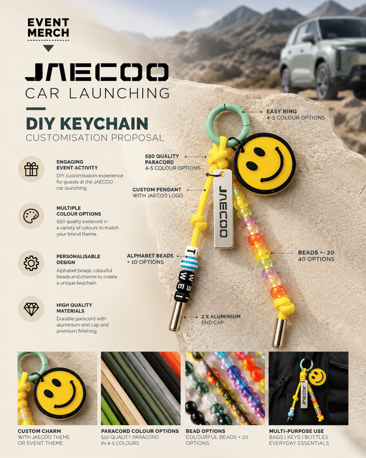 JAECOO DIY Keychain Event Merchandise Proposal Malaysia