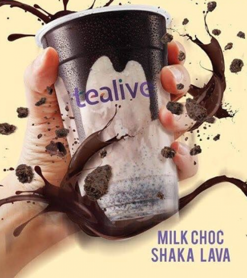 Milk Choc Shaka Lava With Oreo Pieces Tealive Ss15