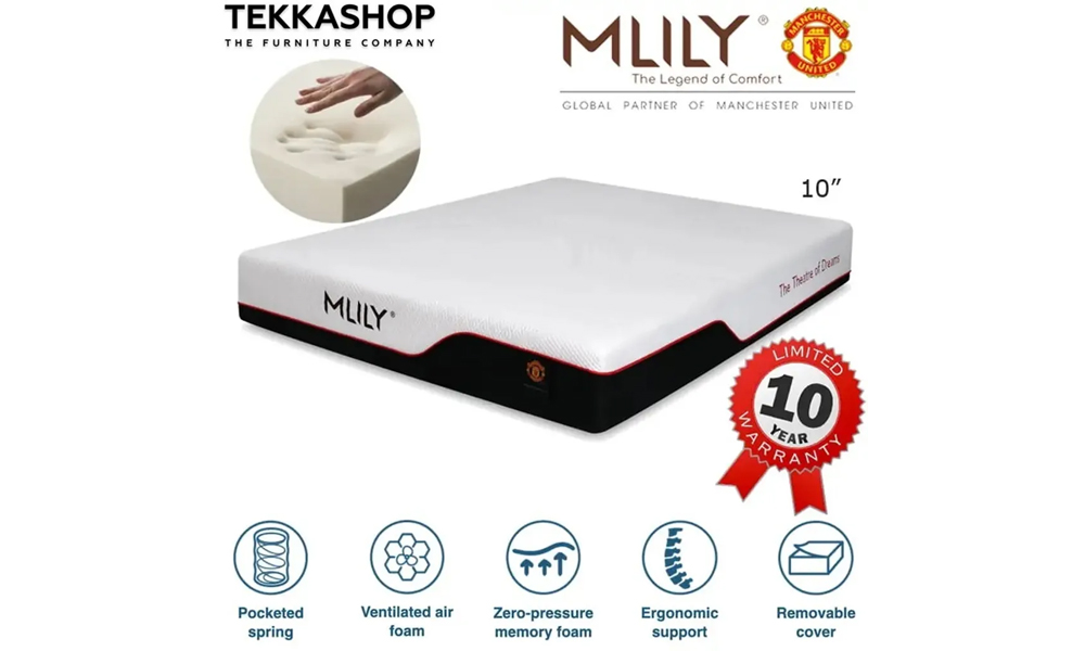 Mlily FDMT6665 Prime Series Pocket Spring Memory Foam Rolls Mattress with Removable Cover