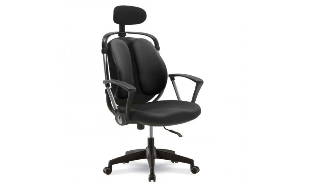 Tekkashop SFOC0702BL Ergonomic Office Chair with Cushion Lumbar Support