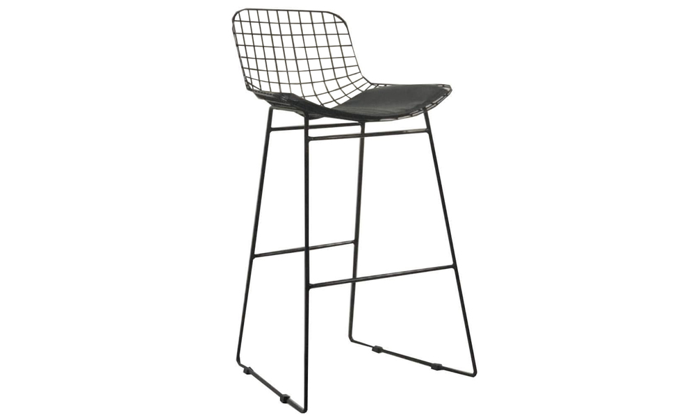 Best Wire Metal Bar Stool with PU Leather Seat Cover: MXBC498BK