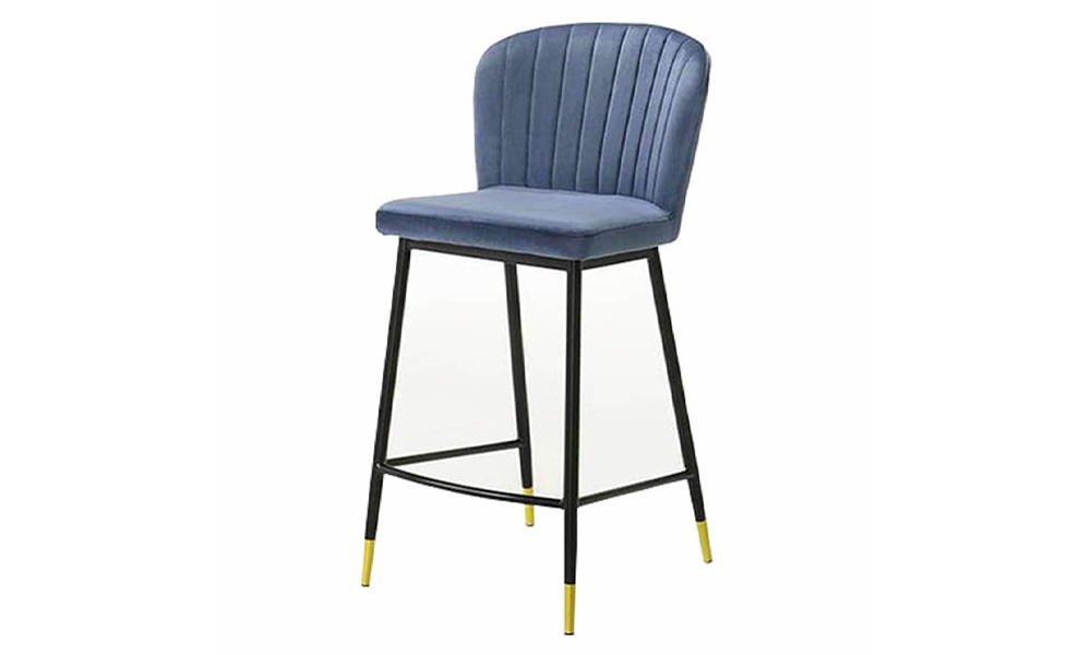 Best Nordic Shell Shaped Bar Stool in Blue: FDBS825B