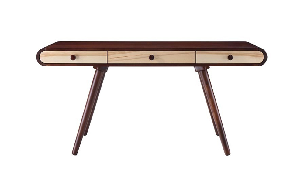 Wooden High Console Table in Brown