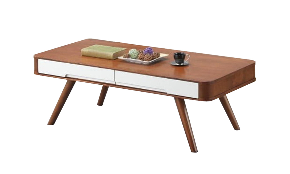 Classic Scandinavian Style Coffee Table with Curve Edge