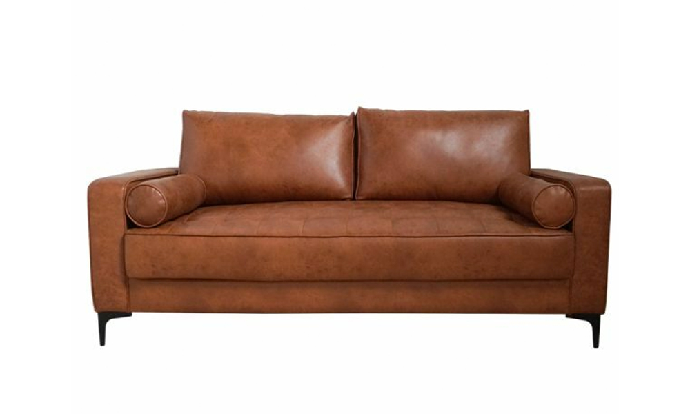 Vintage Style Leather Sofa in Brown