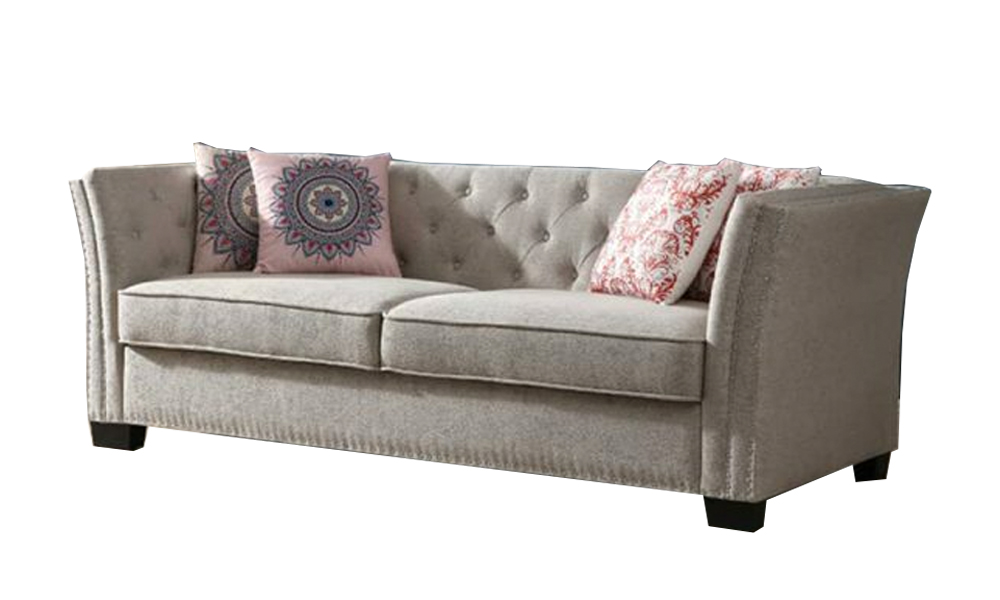 Minimalist Grey Chesterfield Sofa
