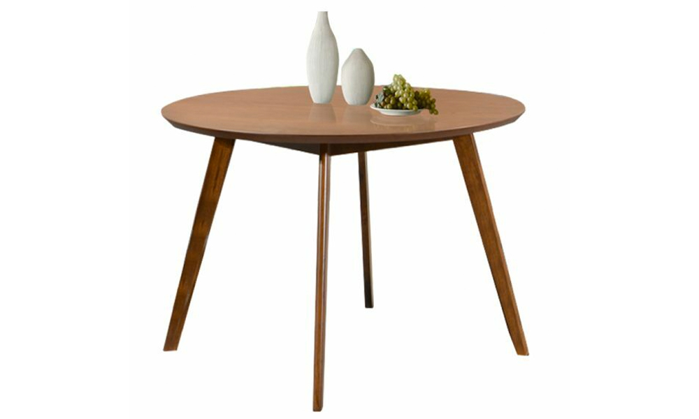 Modern minimalist round wood dining table