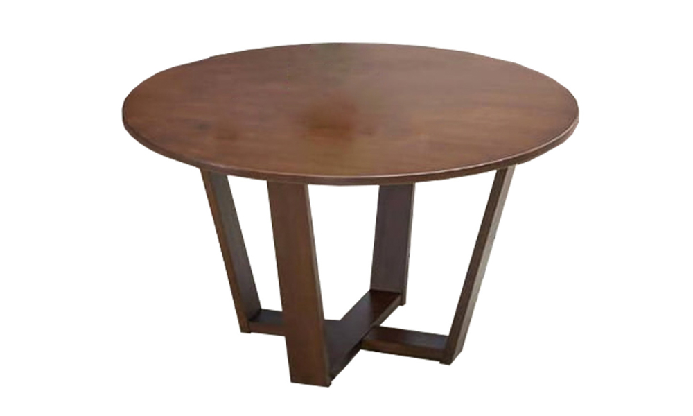Modern farmhouse round wood dining table