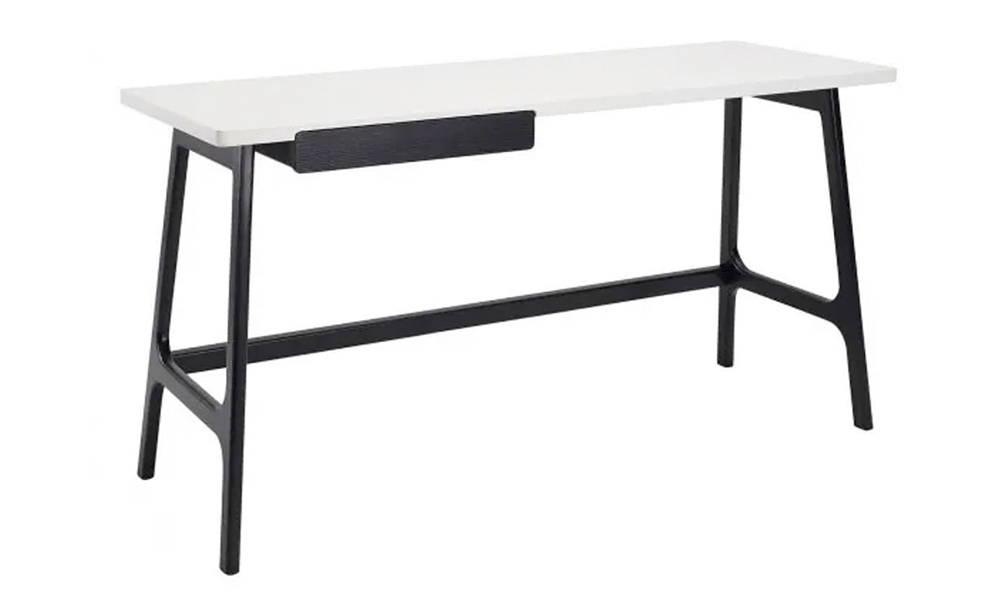Study table with a pull-out drawer in Black and White