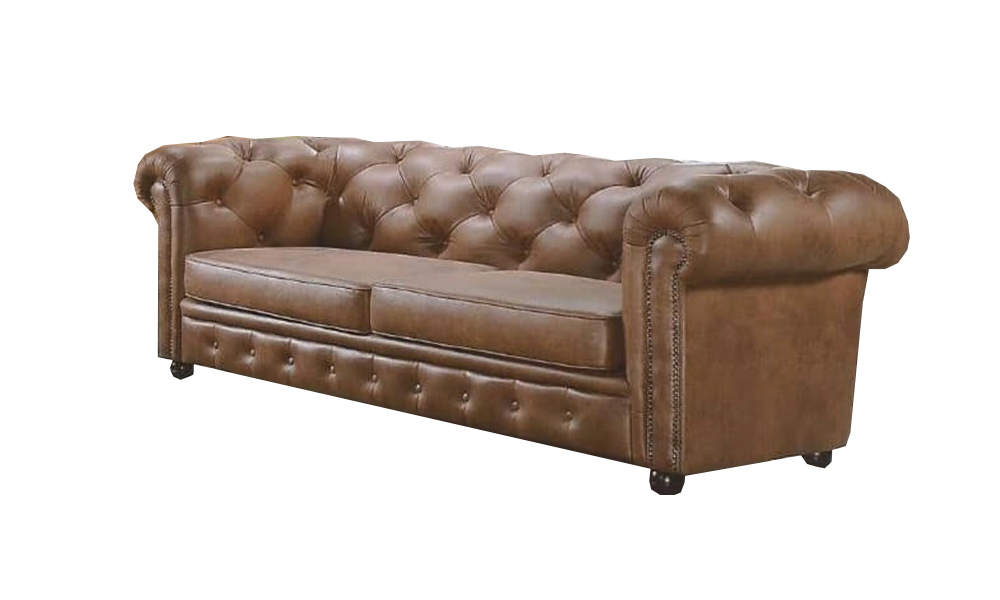 Antique Chesterfield Sofa in Brown