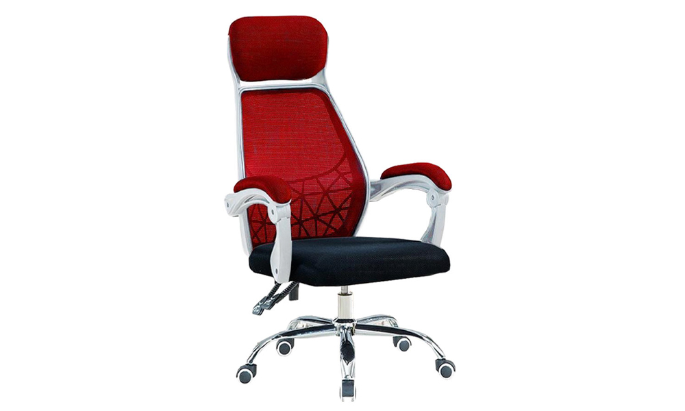 LBOC0359R Mesh Upholstery Office Chair in Red